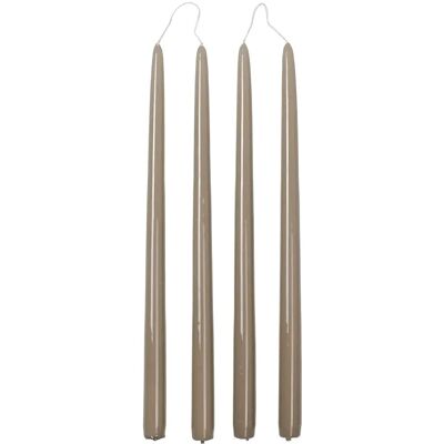 Broste Copenhagen Smooth Taper Candle H:38CM LINEN LACK H:38CM Broste Copenhagen Smooth Taper Candle H:38CM LINEN LACK H:38CM