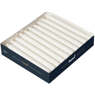 Havi Crown Candle 20Pcs H:20CM WHITE H:20CM Havi Crown Candle 20Pcs H:20CM WHITE H:20CM