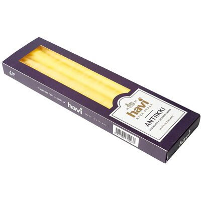Havi Antique Taper Candle Yellow 8H H:28CM YELLOW H:28CM Havi Antique Taper Candle Yellow 8H H:28CM YELLOW H:28CM