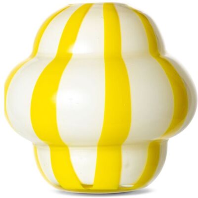 Byon Vase Curlie Gul/vit Unisex - Vas Byon Vase Curlie Gul/vit Unisex - Vas