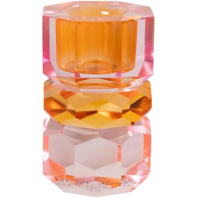 C'est Bon Crystal Candle Holder H7.5CM PINK/TANGERINE/PEACH H7.5CM C'est Bon Crystal Candle Holder H7.5CM PINK/TANGERINE/PEACH H7.5CM