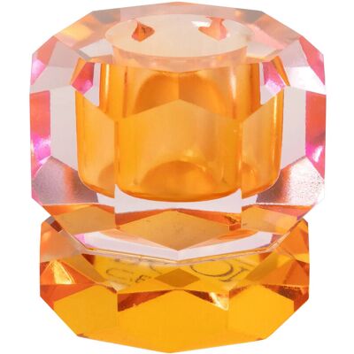 C'est Bon Crystal Candle Holder H4.5CM TANGERINE/PEACH OMBRE H4.5CM C'est Bon Crystal Candle Holder H4.5CM TANGERINE/PEACH OMBRE H4.5CM