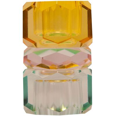 C'est Bon Crystal Candle Holder ONE SIZE YELLOW/PINK/LIGHT MINT ONE SIZE C'est Bon Crystal Candle Holder ONE SIZE YELLOW/PINK/LIGHT MINT ONE SIZE