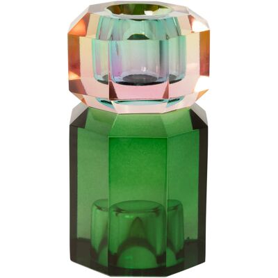 C'est Bon Crystal Candle Holder H9.5CM DARKGREEN/PINK OMBRE H9.5CM C'est Bon Crystal Candle Holder H9.5CM DARKGREEN/PINK OMBRE H9.5CM