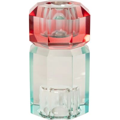C'est Bon Crystal Candle Holder H9.5CM LIGHT MINT/RED H9.5CM C'est Bon Crystal Candle Holder H9.5CM LIGHT MINT/RED H9.5CM