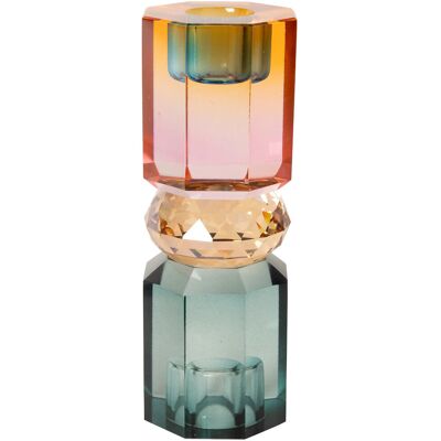 C'est Bon Crystal Candle Holder H15CM CYAN/PEACH/ROSE OMBRE H15CM C'est Bon Crystal Candle Holder H15CM CYAN/PEACH/ROSE OMBRE H15CM