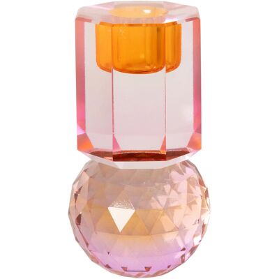 C'est Bon Crystal Candle Holder H10.5CM YELLOW OMBRE/AMBER H10.5CM C'est Bon Crystal Candle Holder H10.5CM YELLOW OMBRE/AMBER H10.5CM