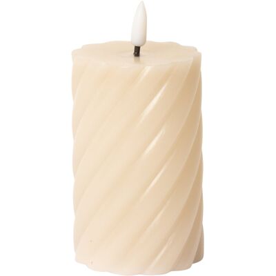 C'est Bon Spiralled Led Pillar Candle H11CM SAND H11CM C'est Bon Spiralled Led Pillar Candle H11CM SAND H11CM
