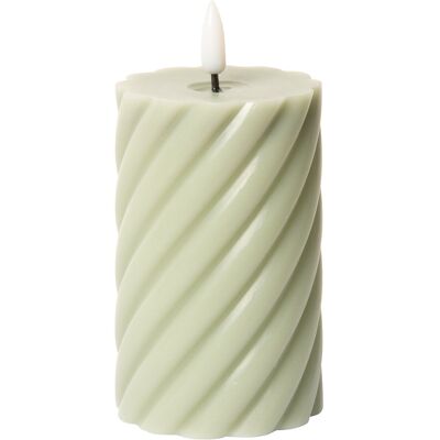 C'est Bon Spiralled Led Pillar Candle H11CM VERTE H11CM C'est Bon Spiralled Led Pillar Candle H11CM VERTE H11CM