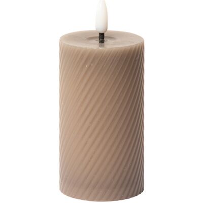 C'est Bon Swirled Led Pillar Candle H10CM GREY H10CM C'est Bon Swirled Led Pillar Candle H10CM GREY H10CM