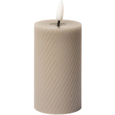 C'est Bon Swirled Led Pillar Candle H10CM LATTE H10CM C'est Bon Swirled Led Pillar Candle H10CM LATTE H10CM