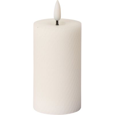 C'est Bon Swirled Led Pillar Candle H10CM WHITE H10CM C'est Bon Swirled Led Pillar Candle H10CM WHITE H10CM