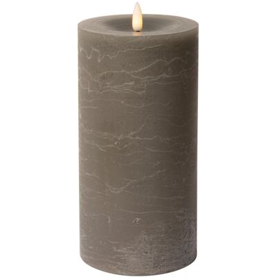 C'est Bon Rustic Finish Led Pillar Candle H20CM GREY H20CM C'est Bon Rustic Finish Led Pillar Candle H20CM GREY H20CM