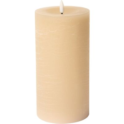 C'est Bon Rustic Finish Led Pillar Candle H20CM SAND H20CM C'est Bon Rustic Finish Led Pillar Candle H20CM SAND H20CM