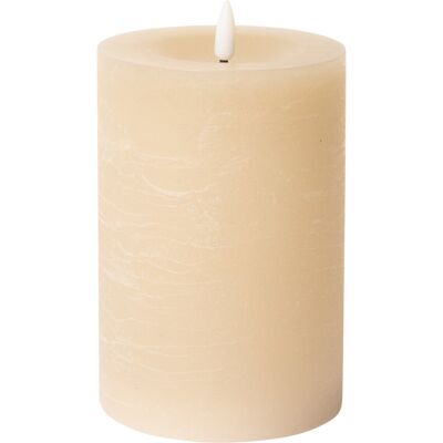 C'est Bon Rustic Finish Led Pillar Candle H15CM SAND H15CM C'est Bon Rustic Finish Led Pillar Candle H15CM SAND H15CM