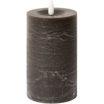 C'est Bon Rustic Finish Led Pillar Candle H12.5CM CHARCOAL H12.5CM C'est Bon Rustic Finish Led Pillar Candle H12.5CM CHARCOAL H12.5CM