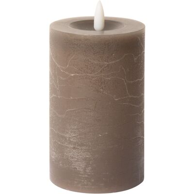 C'est Bon Rustic Finish Led Pillar Candle H12.5CM LATTE H12.5CM C'est Bon Rustic Finish Led Pillar Candle H12.5CM LATTE H12.5CM