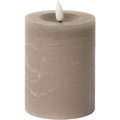 C'est Bon Rustic Finish Led Pillar Candle H10CM GREY H10CM C'est Bon Rustic Finish Led Pillar Candle H10CM GREY H10CM
