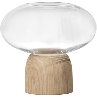 ChiCura Porcini Vase H:22CM OAK / CLEAR H:22CM ChiCura Porcini Vase H:22CM OAK / CLEAR H:22CM
