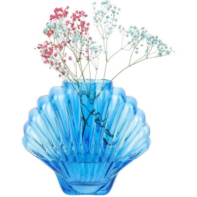 DOIY Vase - Seashell - Cobalt Blue H:16.3CM BLUE H:16.3CM DOIY Vase - Seashell - Cobalt Blue H:16.3CM BLUE H:16.3CM