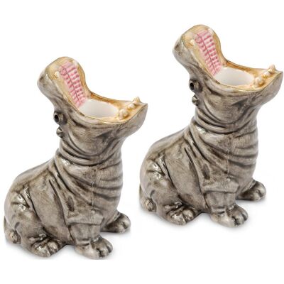 Donkey Hungry Hippos (2 Pcs.) - Candle Holders ONE SIZE GREY ONE SIZE Donkey Hungry Hippos (2 Pcs.) - Candle Holders ONE SIZE GREY ONE SIZE