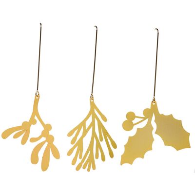 Fabelab Christmas Ornaments Yule Greens - 3 Pack - Golden Metal SHAPE1 GOLD SHAPE1 Fabelab Christmas Ornaments Yule Greens - 3 Pack - Golden Metal SHAPE1 GOLD SHAPE1