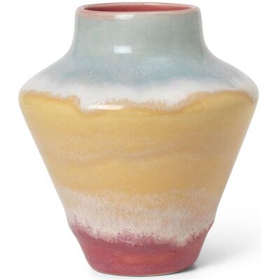 Kähler Poppery Vase H12 Cm Pink/Mint/Gul 12 cm PINK/MINT/YELLOW 12 cm Kähler Poppery Vase H12 Cm Pink/Mint/Gul 12 cm PINK/MINT/YELLOW 12 cm