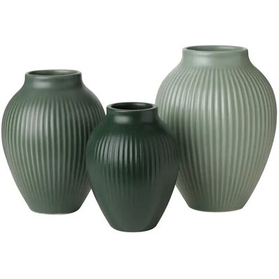 Knabstrup Keramik Knabstrup Mini Vase 3 Stk Ripple ONE SIZE RIPPLE MAT MISTY GREEN, CELADON GREEN, DARK GREEN ONE SIZE Knabstrup Keramik Knabstrup Mini Vase 3 Stk Ripple ONE SIZE RIPPLE MAT MISTY GREEN, CELADON GREEN, DARK GREEN ONE SIZE