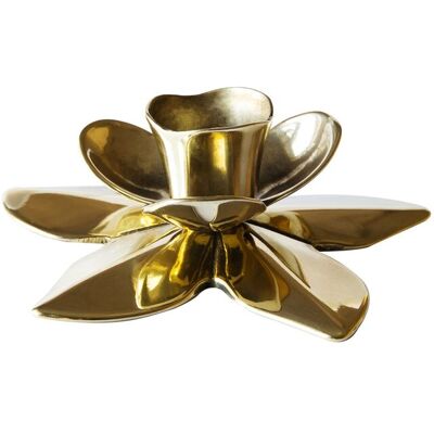 Kunstindustrien Flower Art Deco Candlestick ONE SIZE BRASS ONE SIZE Kunstindustrien Flower Art Deco Candlestick ONE SIZE BRASS ONE SIZE
