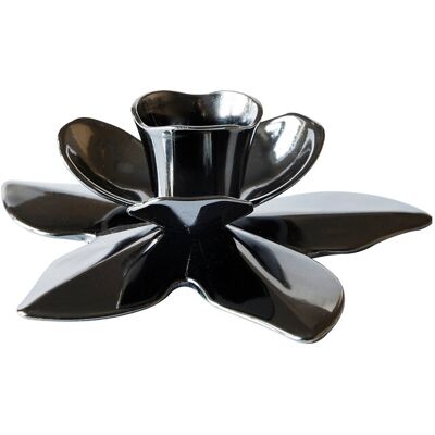 Kunstindustrien Flower Art Deco Candlestick 2.2 CM BLACK NICKEL 2.2 CM Kunstindustrien Flower Art Deco Candlestick 2.2 CM BLACK NICKEL 2.2 CM