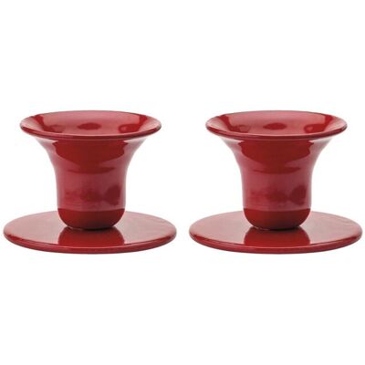 Kunstindustrien The Bell Candlestick - 2 Pack ONE SIZE RED ONE SIZE Kunstindustrien The Bell Candlestick - 2 Pack ONE SIZE RED ONE SIZE