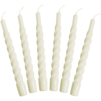 Kunstindustrien Twisted Candles, 6 Piece Box ONE SIZE IVORY ONE SIZE Kunstindustrien Twisted Candles, 6 Piece Box ONE SIZE IVORY ONE SIZE