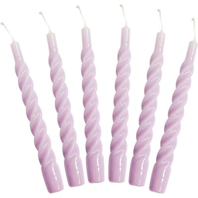 Kunstindustrien Twisted Candles, 6 Piece Box ONE SIZE LILAC ONE SIZE Kunstindustrien Twisted Candles, 6 Piece Box ONE SIZE LILAC ONE SIZE