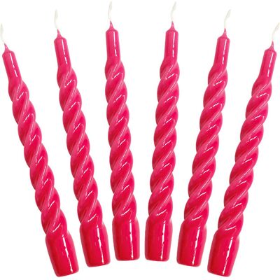 Kunstindustrien Twisted Candles, 6 Piece Box ONE SIZE RASPBERRY ONE SIZE Kunstindustrien Twisted Candles, 6 Piece Box ONE SIZE RASPBERRY ONE SIZE