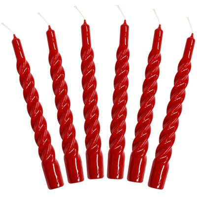 Kunstindustrien Twisted Candles, 6 Piece Box ONE SIZE DARK RED ONE SIZE Kunstindustrien Twisted Candles, 6 Piece Box ONE SIZE DARK RED ONE SIZE