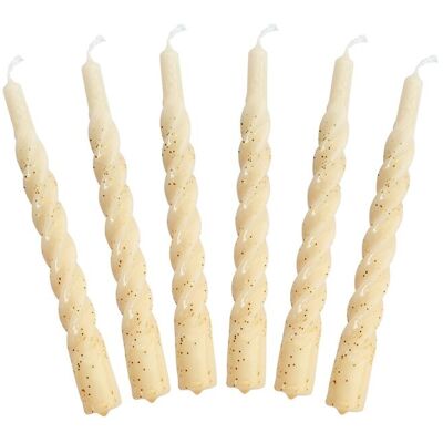 Kunstindustrien Candles With A Twist - Glitter ONE SIZE CREME WITH GOLD DUST ONE SIZE Kunstindustrien Candles With A Twist - Glitter ONE SIZE CREME WITH GOLD DUST ONE SIZE
