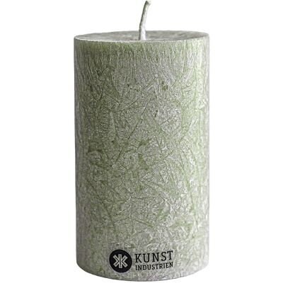 Kunstindustrien Upcycled Olive Wax Pillar Candle 6X10CM MOSS GREEN 6X10CM Kunstindustrien Upcycled Olive Wax Pillar Candle 6X10CM MOSS GREEN 6X10CM