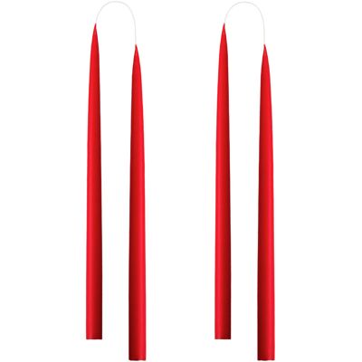 Kunstindustrien Hand Dipped Candles, 4 Pack ONE SIZE RED ONE SIZE Kunstindustrien Hand Dipped Candles, 4 Pack ONE SIZE RED ONE SIZE