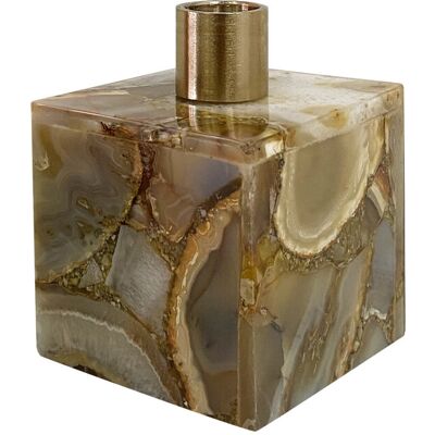 Mojoo Agat Lysestage 8X8X8CM GOLDEN 8X8X8CM Mojoo Agat Lysestage 8X8X8CM GOLDEN 8X8X8CM