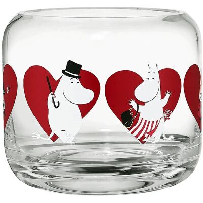 Muurla Moomin Candle Holder Heart 8Cm H8CM CLEAR H8CM Muurla Moomin Candle Holder Heart 8Cm H8CM CLEAR H8CM
