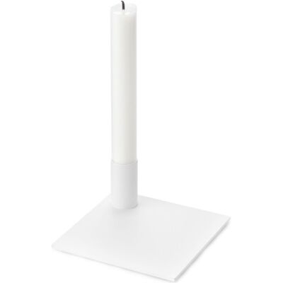 Novoform Square Candle Holder H12CM 12 WHITE H12CM 12 Novoform Square Candle Holder H12CM 12 WHITE H12CM 12
