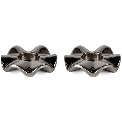 Sagaform Signe Candleholder 2-Pack 6X6X1CM 6 SILVER 6X6X1CM 6 Sagaform Signe Candleholder 2-Pack 6X6X1CM 6 SILVER 6X6X1CM 6