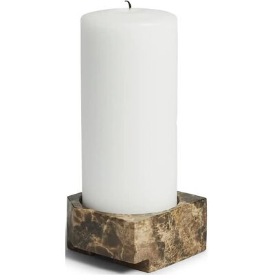 WOUD Jeu De Dés 3 Candle Holder ONE SIZE BROWN MARBLE ONE SIZE WOUD Jeu De Dés 3 Candle Holder ONE SIZE BROWN MARBLE ONE SIZE