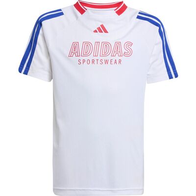 adidas Sportswear J Hot Tee 140 WHITE/SELUBL/PURRUB 140 adidas Sportswear J Hot Tee 140 WHITE/SELUBL/PURRUB 140