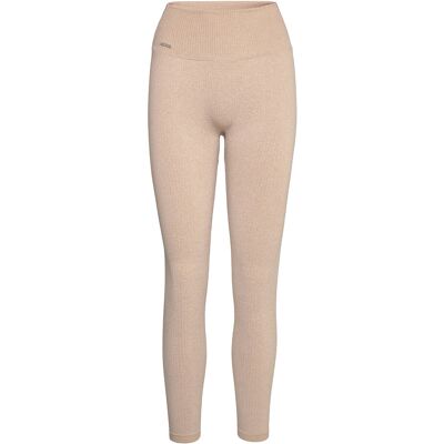 Aim'n - Beige ribbade sömlösa leggings - M Kvinnor - Träningstights Aim'n - Beige ribbade sömlösa leggings - M Kvinnor - Träningstights