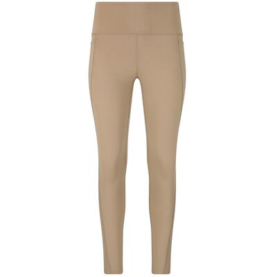 ATHLECIA Dam Beige Stretchy Träningsleggings - Sportiga ATHLECIA Dam Beige Stretchy Träningsleggings - Sportiga