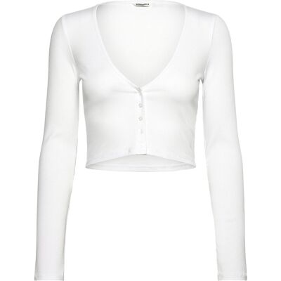 Björn Borg Alice Stenlöf Cropped Rib Cardigan M BRILLIANT WHITE M Björn Borg Alice Stenlöf Cropped Rib Cardigan M BRILLIANT WHITE M