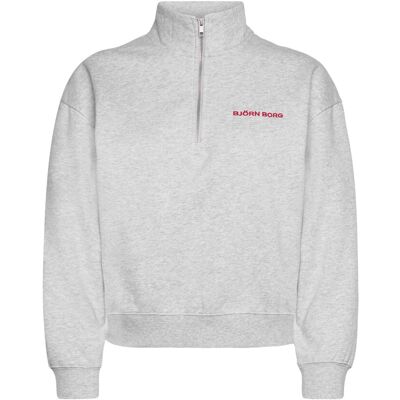 Björn Borg Borg Halfzip Sweatshirt S ULTRA LIGHT GREY MELANGE S Björn Borg Borg Halfzip Sweatshirt S ULTRA LIGHT GREY MELANGE S
