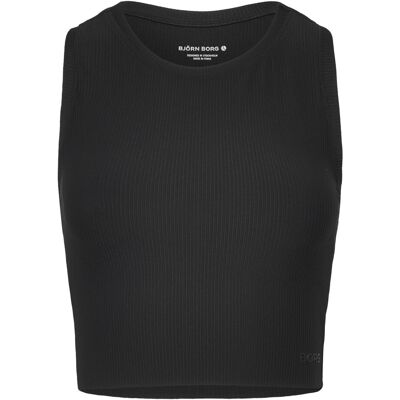 Björn Borg Studio Ribbed Cropped Tank Top M BLACK BEAUTY M Björn Borg Studio Ribbed Cropped Tank Top M BLACK BEAUTY M