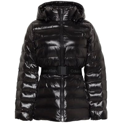 Calvin Belted Lightweight Puffer L BLACK L Calvin Belted Lightweight Puffer L BLACK L